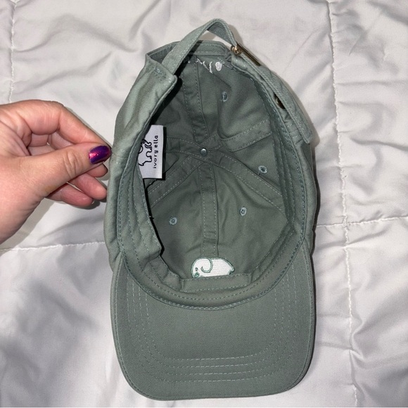 Ivory Ella Sage Green Adjustable Baseball Cap with Elephant Logo - Picture 3 of 4